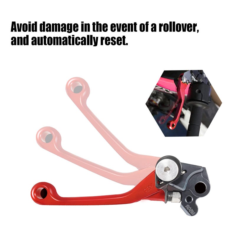 Adsspro Motorcycle Billet Foldable Brake Clutch Lever Handle CNC Aluminum Pivot for CRF150F CRF230F 2003-2020 CRF250F 2019-2022 CRF 230F 230 F 150F 150 250 250F Dirt Pit Bike Motocross Motorbike - Image 5